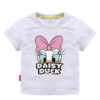 

Disney Baby Donald Duck Girl Clothes T-shirt Kid Children Clothing 3D Cartoon Short Sleeve Boy Tee Top T-shirt Clothes Summer