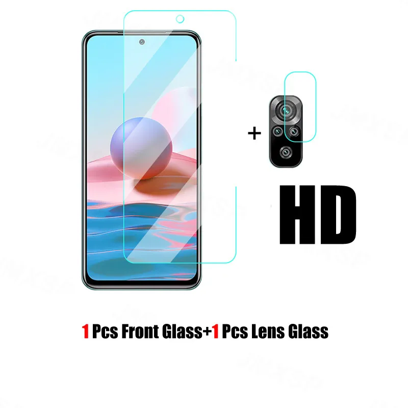 phone tempered glass Protective Glass For Xiaomi Redmi Note 10 Pro Max 10S Tempered Glass Screen Protector For Redmi X10 Pro Camera Lens Glass Film phone glass protector Screen Protectors