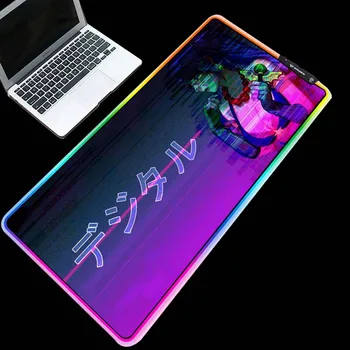 

Yuzuoan pixel wind game animation pixel pattern mouse pad LED RGB backlit keyboard mouse pad game table pad