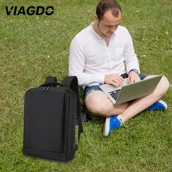 

Student Bag Schoolbag Vintage Recharge Travel Rucksack Emergency Oxford Cloth Waterproof USB Charging Multifunctional