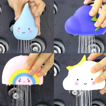 

4pcs Baby Bath Toys Clouds Raindrops Rainbow Thunderstorm Weather Water Spray Shower Kids Water Toys Float Children Bathing Toys