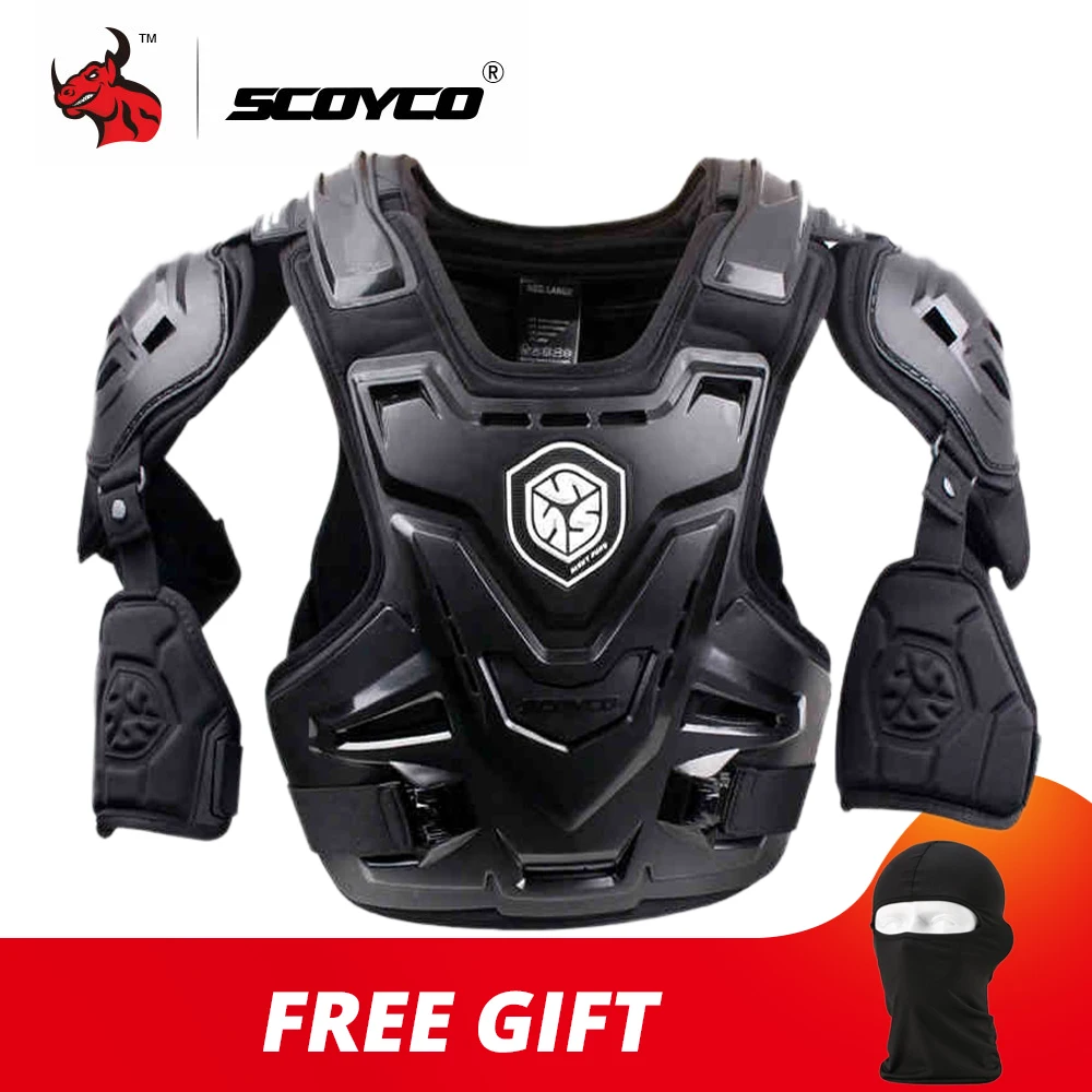 AM07 Black Armor SCOYCO CE мотоциклетная броня для мотокросса, защита груди и спины, защитный жилет, мотоциклетная куртка, гоночная Защитная Защита тела, MX Armor - Цвет: AM07 Black Armor