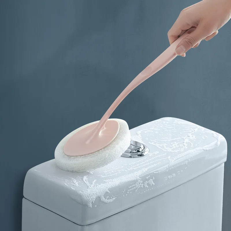 

Bathroom Toilet Floor Cleaning Brushes Dishwashing Magic Sponge Eraser Multifunction Plastic Long Handle Home Kitchen Utensil