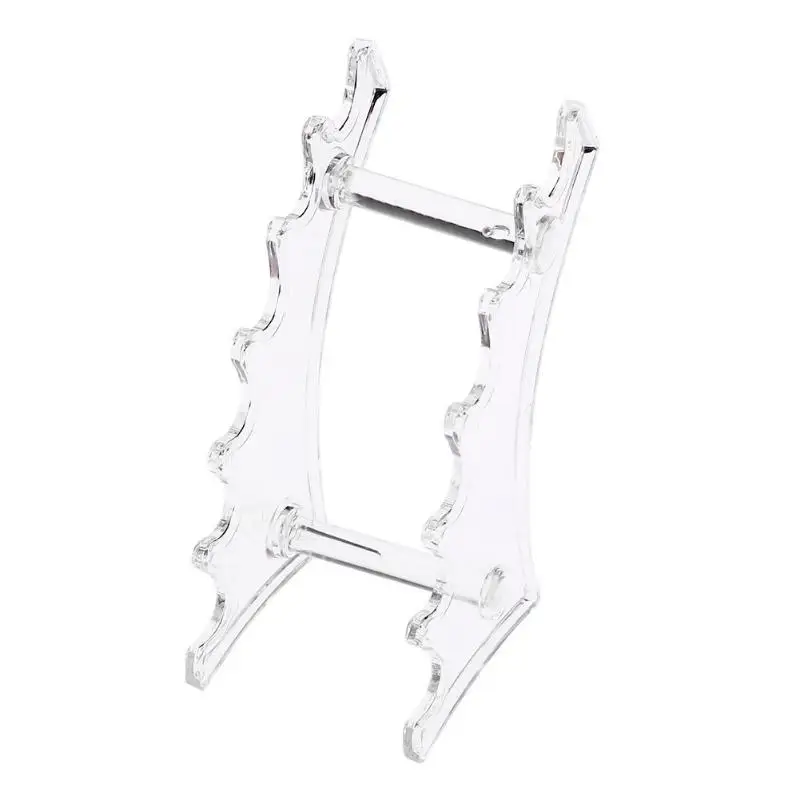 

1Pc 6 Rack Nail Tool Rack Nail Brush Stand Clear Acrylic Holder Eyebrow Pen Makeup Brush Pencil Display Shelf Holder Organizer