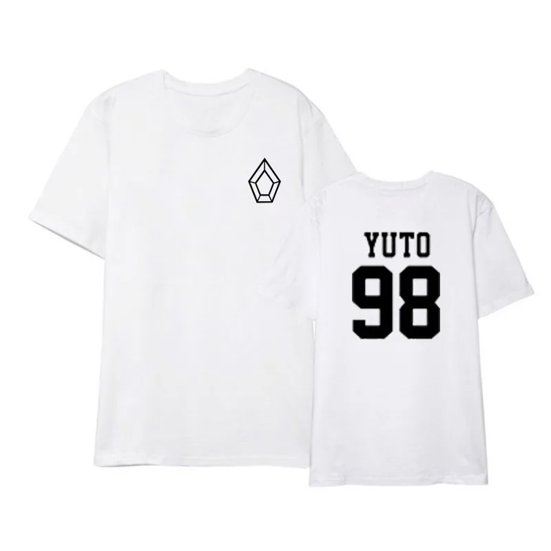 White-YUTO Kpop Пентагон альбом рубашки хип хоп Повседневная Свободная одежда футболка Топы с короткими рукавами футболка DX1099 - Цвет: White-YUTO