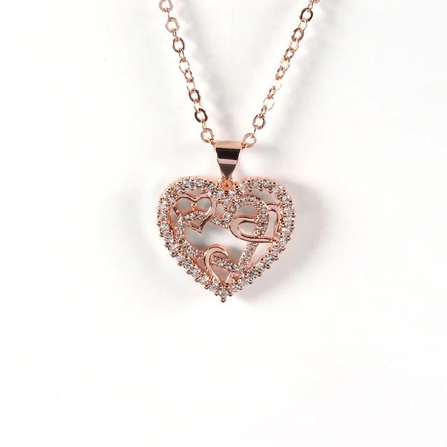 Women Necklace Rose Gold Color Fashion 