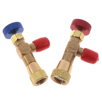 

2pcs Good Quality R410A R22 Refrigeration Charging Adapter For 1/4" Safety Valve Service