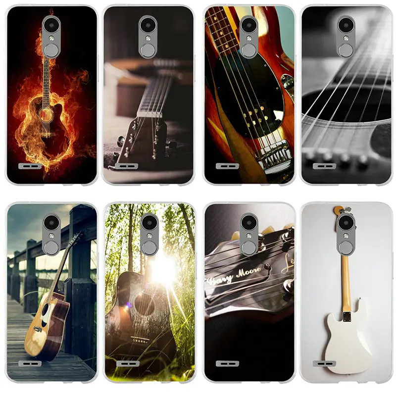 Silicone Soft Phone Accessories Bags for LG V10 V20 V30 G2 G3 Mini G4 Stylus G5 G6 G7 K4 K7 K8 K10 2017 2018 Love Guitar Music |