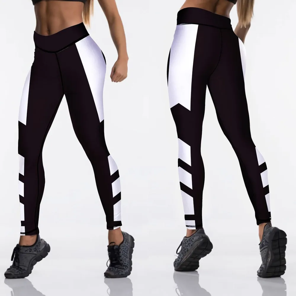 Spandex High Waist Women Digital Printed Fitness Leggings Push Up Sport GYM Leggings 