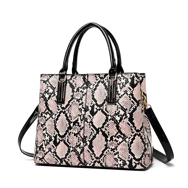 

Autumn & Winter WOMEN'S Bag 2019 New Style Simple Versatile Fashion Snakeskin Print Large Capacity Shoulder Hand Large Bag