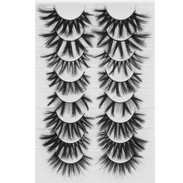 8 Pairs 3D Mink False Eyelashes Natural Wispy Fluffy Dramatic Volume Fake Lashes Extension Handmade Cruelty-free Eyelash