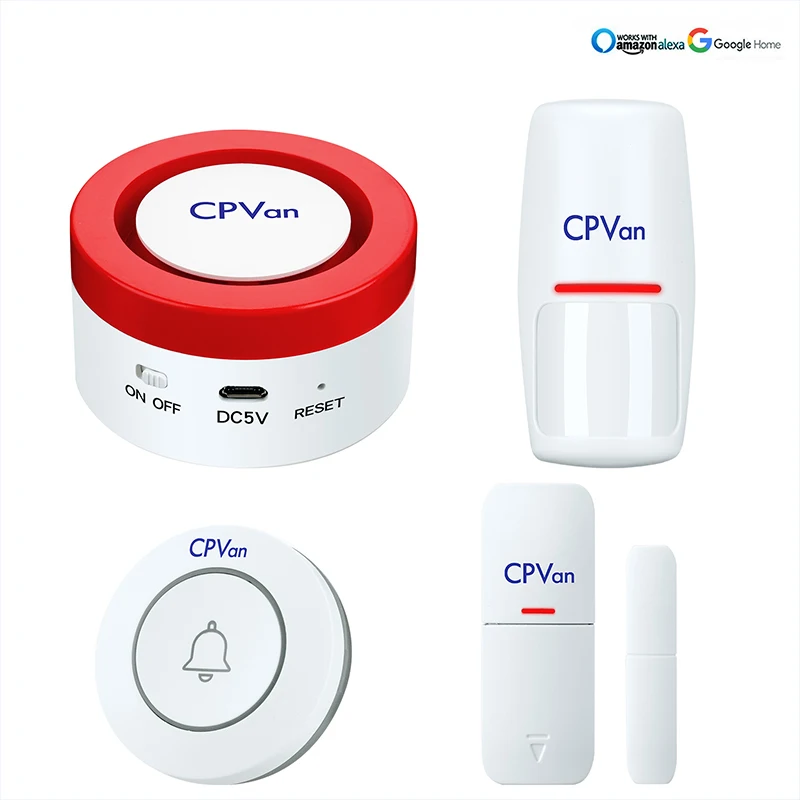 Система домашней сигнализации CPVAN CP6 с Wi Fi аксессуары для управления через