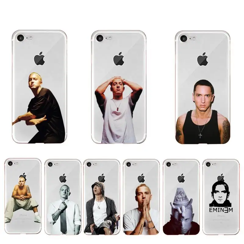 Чехол для телефона YNDFCNB Eminem iphone 13 X XS MAX 6 6s 7 7plus 8 8Plus 5 5S SE 2020 XR 11 11pro max прозрачный