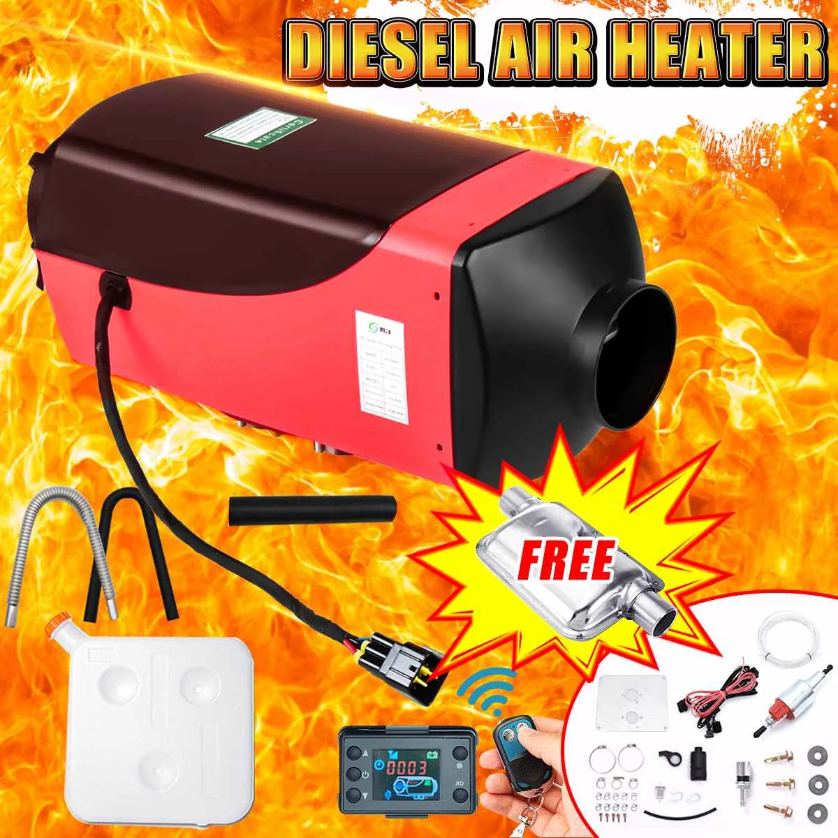 

Car Heater 12V 8KW Air Diesel Heater LCD Thermostat Remote Control Auto Parking Heater For Car Truck Boat Trailer RV Motorhome