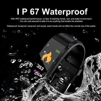 

ID115 Plus Smart Wristbands Health Monitor Heart Rate/Blood Pressure/Pedometer Bluetooth Waterproof Sports Bracelet Band