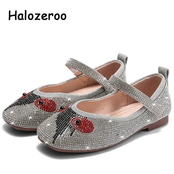 

2020 Spring Kids Princess Shoes Baby Girls Rhinestone Flats Children Cute Brand Shoes Dance Shoes Silver Sweet Shoes Mary Jane