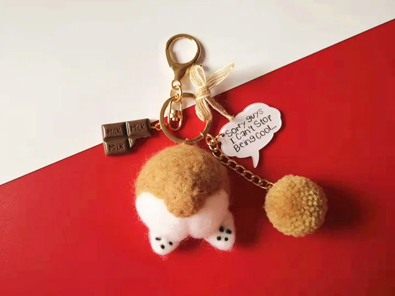 Флисовый милый мультяшный корги ягодиц собака задница полипропиленовый принт