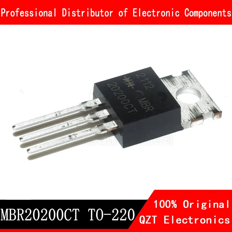 10pcs/lot MBR20200CT MBR20200 MBR20200C TO-220 Schottky & Rectifiers 20A 200V new original In Stock 10pcs mbr60200pt or mbr60200wt mbr60200 to 247 60a 200v schottky barrier diode