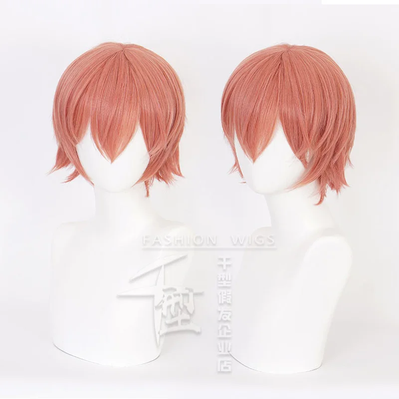 Парик из японского аниме Sayori для косплея короткие оранжевые красные волосы парик