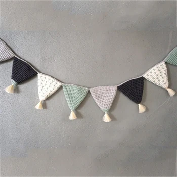 

Cotton Macrame Thread Woven Wall Hanging Banner, Boho Wall Hanging Woven Wall Hanging Tapestry Fringe Garland Banner Beautiful A