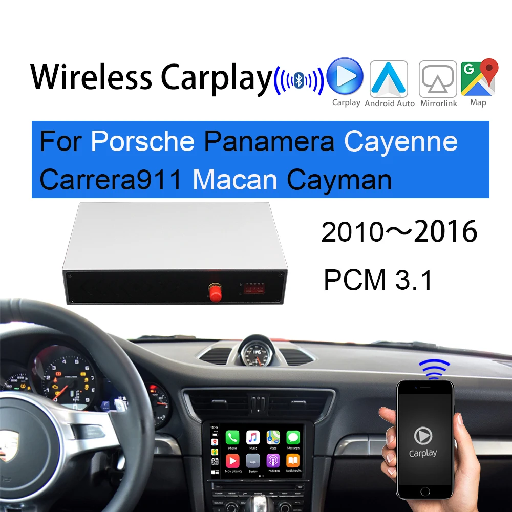 2-1-Wireless Apple CarPlay For Porsche Panamera Macan Cayman Boxster PCM3.1 Support Mutimedia Navi GPS Auto Car play For Cayenne