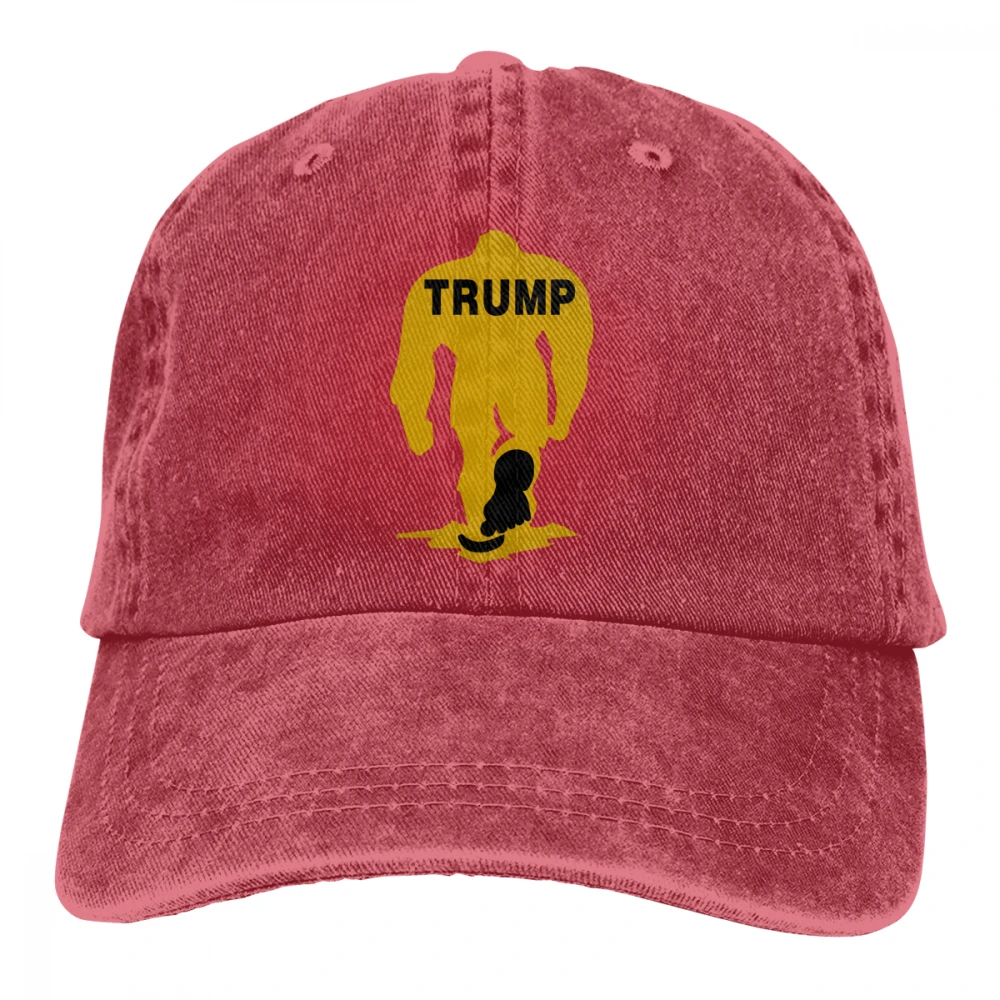 Trump Sasquatch черная унисекс Мужские Женские джинсовые бейсболка с ремешком, Регулируемая Кепка для гольфа, папы