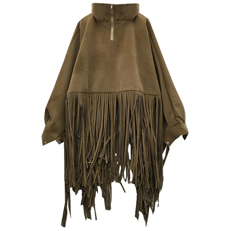 Возможно у женщин черный хаки рукав &quotлетучая мышь&quot искусственная шерсть