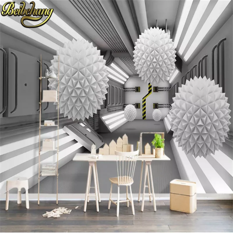 Beibehang фотообои wallpaper-3d роскошный абстрактный металлический тоннель большая настенная бумага рулон ТВ фон гостиная