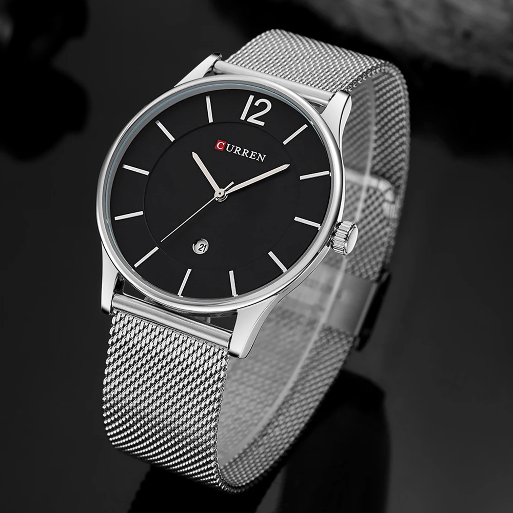 

CURREN Analog Men's Watch 2019 With Metal Strap Quartz Curren Mens Watch Ultra Thin Army Military Man Sports Watch Waterproof