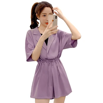 

2020 women's print jumpsuit shorts casual loose short sleeve v neck rompers sleeveless bodycon sexy party playsuit