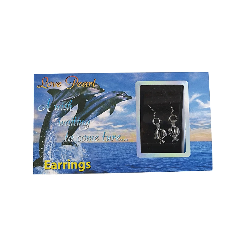 dolphin DMCEFP120 натуральная устричная жемчужные серьги, жемчужная Мидия, серьги из пресноводного жемчуга для женщин - Окраска металла: dolphin
