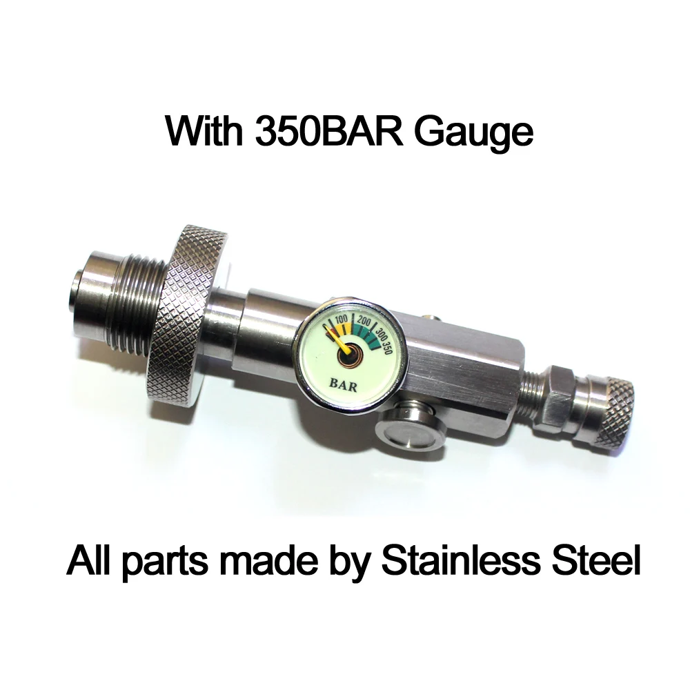 PCP airgun аксессуары для пейнтбола 5000psi/350bar/6000psi gauge HPA & Scuba Air Fill Station Adapter|air filled|paintball