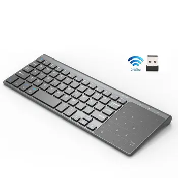 

2020 New Portable 2.4G Wireless Keyboard With Number Touchpad Thin Numeric Keypad For Android Windows Desktop Laptop Pc Tv box