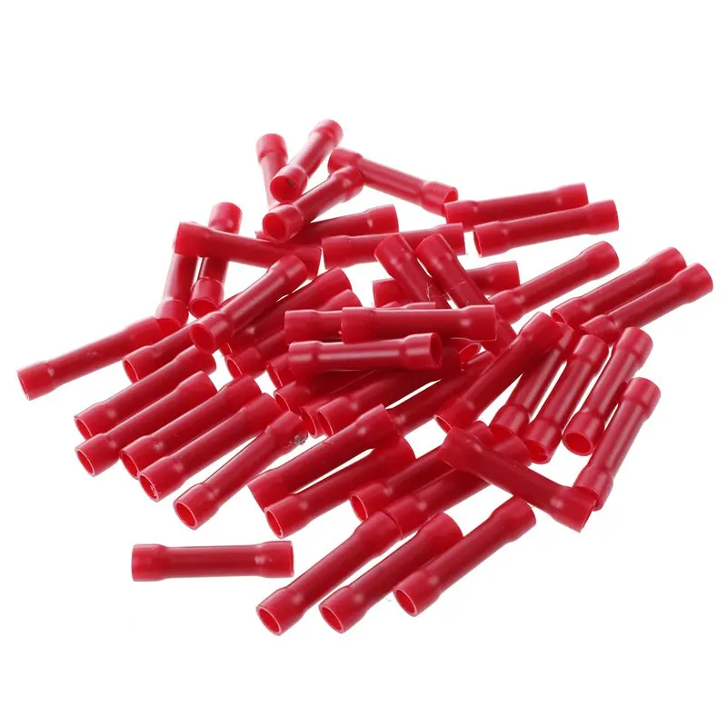 

50x crimp terminals insulated splices cable connector Terminals red industrial goods 0.5mm 1.5mm²