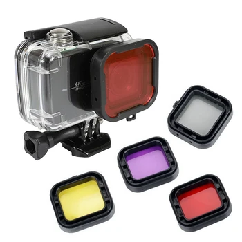 

Underwater 45m Waterproof Protective Housing Shell Case with Diving Filters for Xiaoyi Yi 4K Yi 4K+ Lite Action Camera