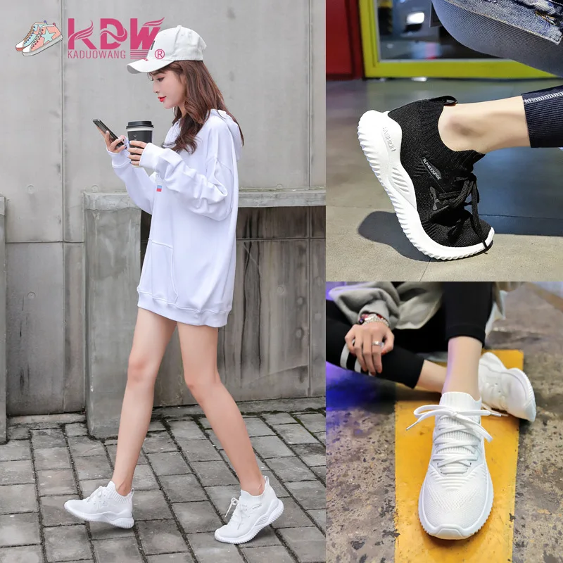 

Women Shoe Socks Canvas Sneakers Women's 2019 Spring And Summer Autumn New Style Breathable Korean-style Versatile