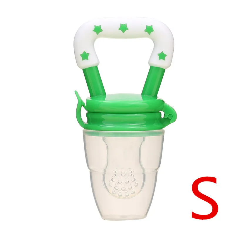 Свежий Ниблер для кормления бутылочка кормушка для малышей фруктовая еда кусающие соски инструменты безопасные детские принадлежности Бутылочки для сосок аксессуары - Цвет: Green S