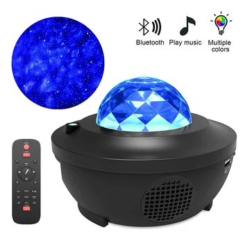 

Starry Sky Ocean Projector Night Light Romantic Colorful Ocean Waving Projection Lamp Bluetooth Music Player Bedside Lamp