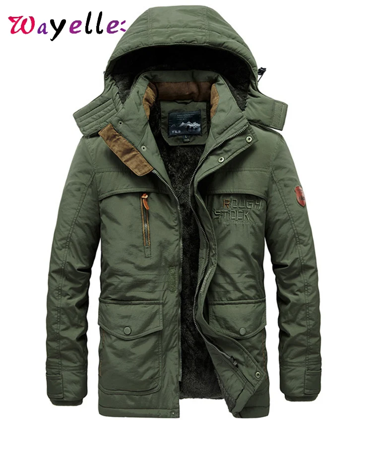 Men Jacket Winter 2019 Plus Velvet Thickening Warm  Hombre Hooded Jackets Parka for Men Casual Veste Homme Hiver  Men's Jacket