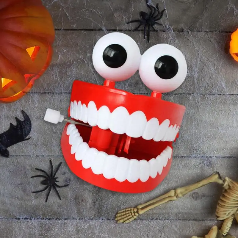 

Cute Spring Tooth Wind-Up Toy Wide Scope of Application Funny Jumping Teeth Clockwork Toy Work Exquisite for Children