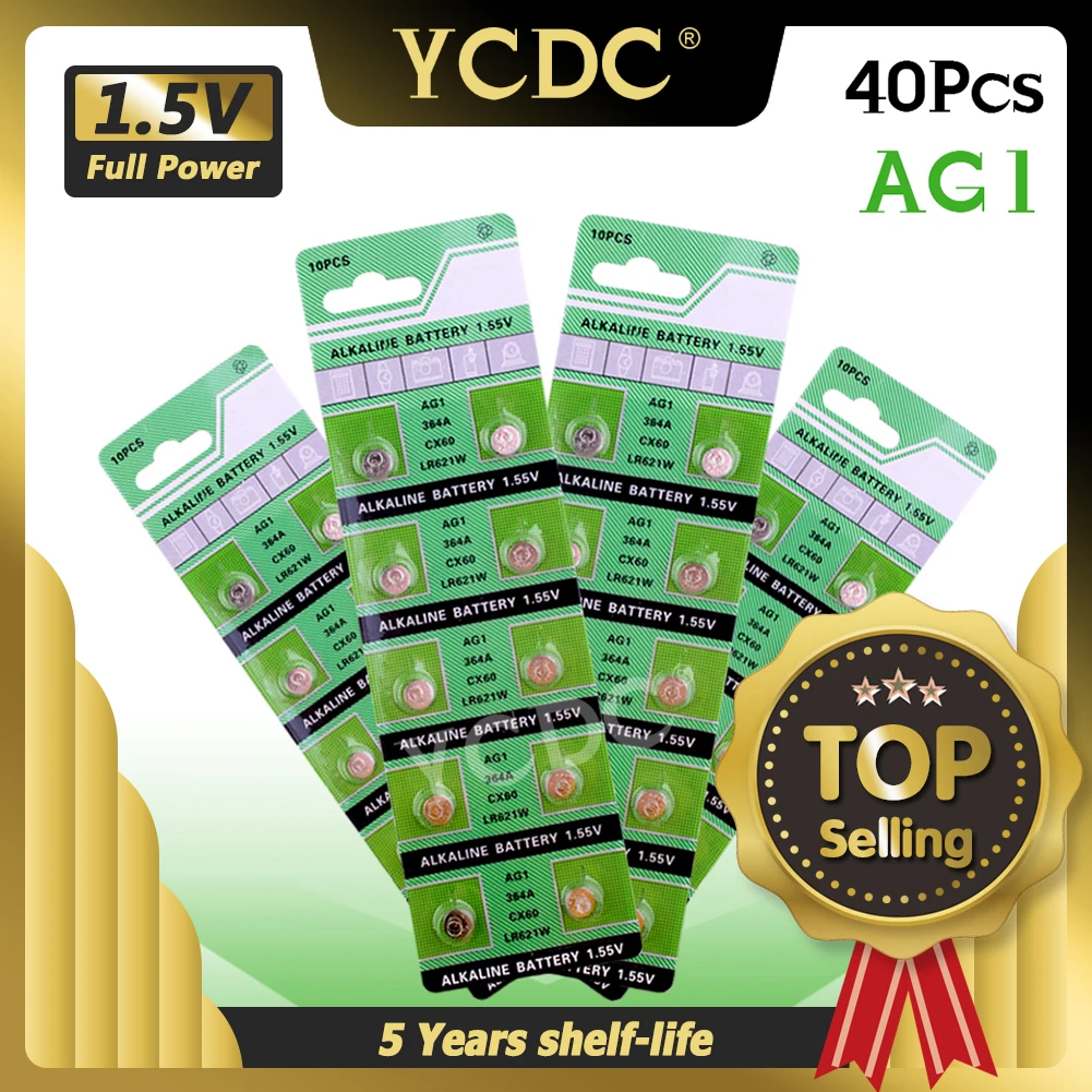 40x AG1 364 LR621 164 531 SR60 SR621SW 1 55 V щелочная батарея для часов SR621 V364 TR621SW | Электроника
