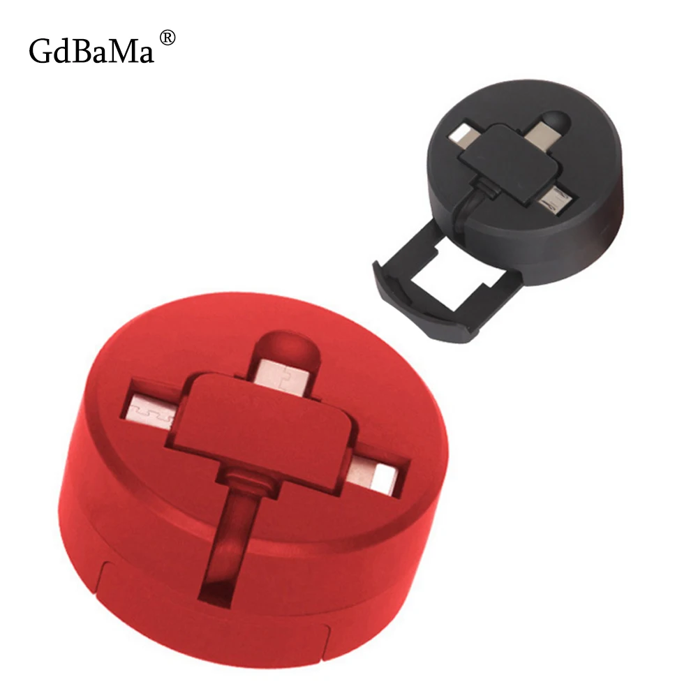 

3 in 1 USB Cable Type C Micro USB C Cable for iPhone Charger Retractable Charging Cord for iPhone Huawei Xiaomi Data Sync Cords