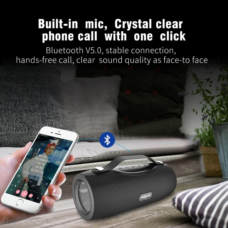 Zealot S29 Bluetooth динамик с fm-радио Портативная колонка беспроводной динамик power Bank+ фонарик, поддержка TF карты, usb накопитель