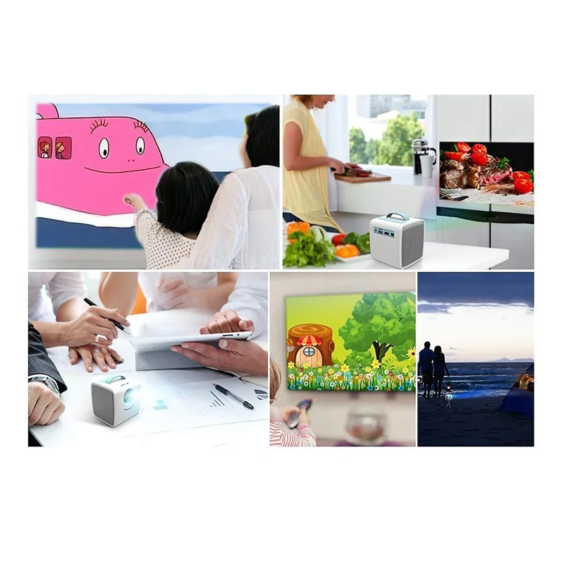 Q2 Mini Projector 700 Lumens Children's Toy Portable Projector Children Education Mini LED Home Beamer Support 1080P
