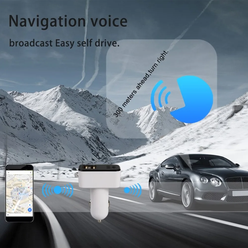 EC736 Интеллектуальный двойной зарядное устройство usb MP3 музыкальный плеер Поддержка FM радио Hands Free вызов адаптер
