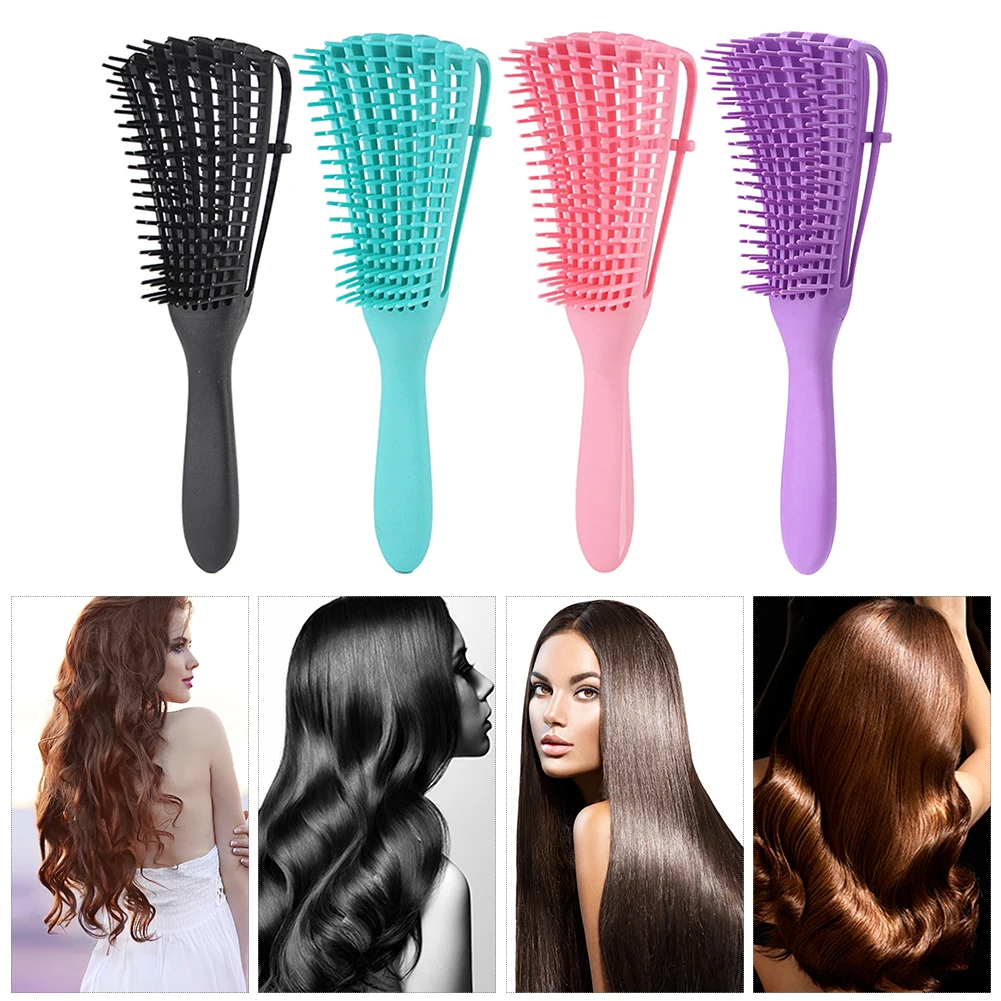 Salon Detangling Brush For Curly Hair Non-slip Rubber Octopus Hair Brush  Comb Scalp Massage Brushes Hair Styling Tool - Combs - AliExpress