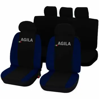 

COPRISEDILI AUTO OPEL AGILA FODERE BICOLORE NERO - BLU SCURO
