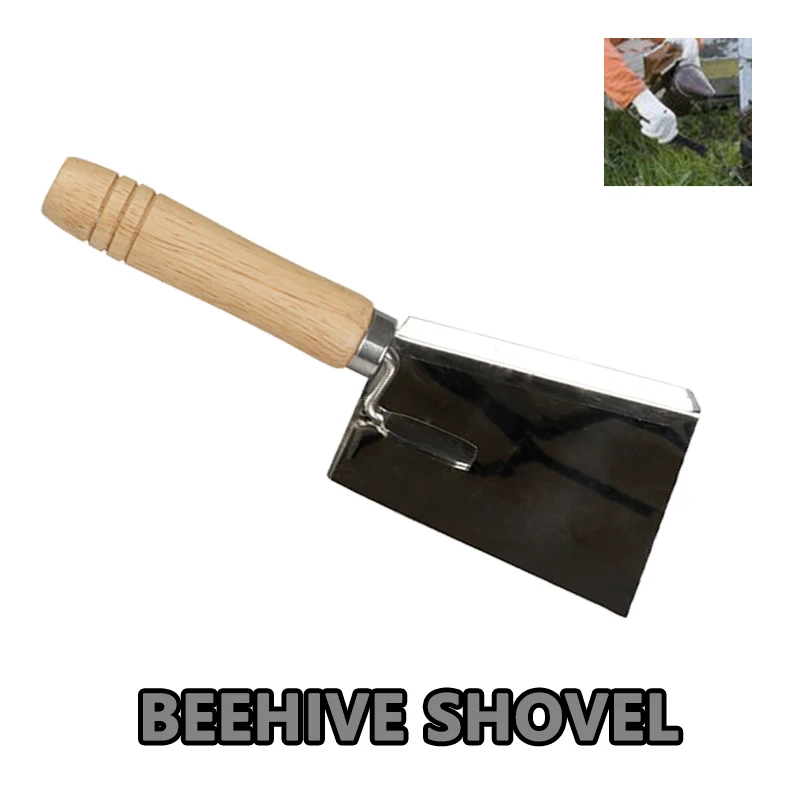 Beekeeping Tools Stainless steel Beehive Cleaning Shovel with Wood