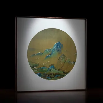

National Treasure Authorized to Produce "One of the Thousand-Li Landscape Circles" Hand-Carved Copper Carving Paint