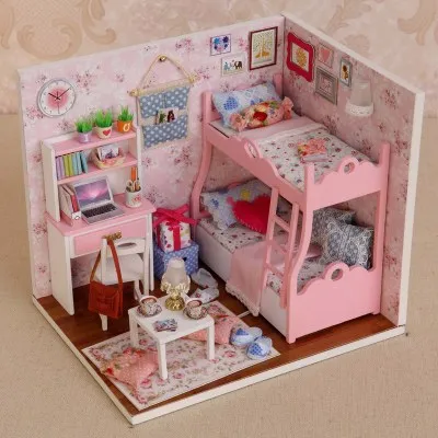 In the Mood for Love Кукольный дом мебель DIY Миниатюрный 3D Деревянный Miniaturas кукольный домик игрушки для детей подарки на день рождения Каса дневник котенка новые игрушки - Цвет: In the Mood for Love